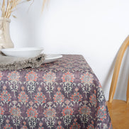 Linen Block Print Tablecloth