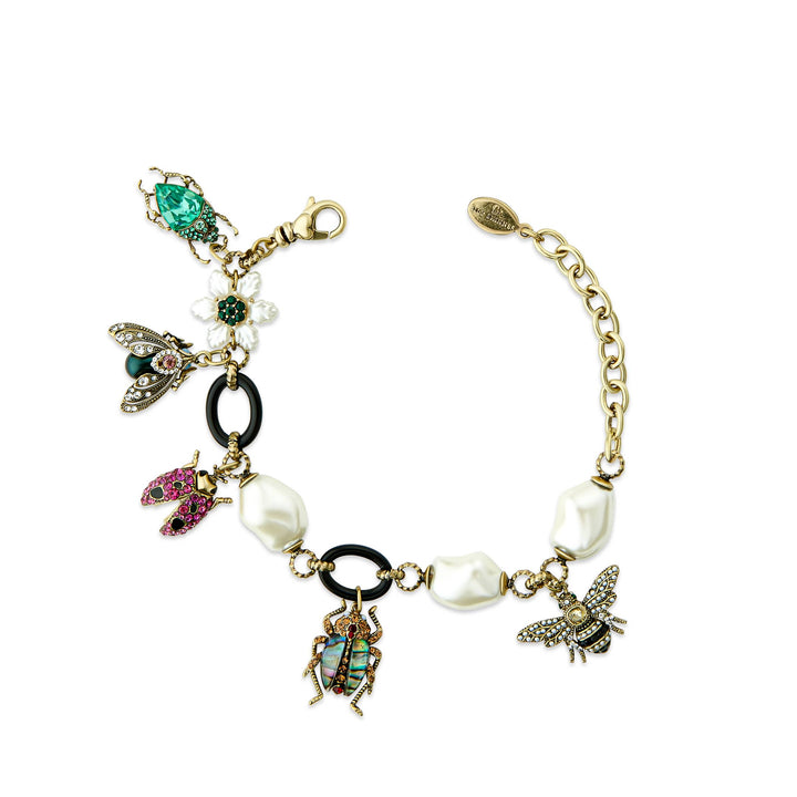 Whimsical Pearl Charm Bracelet