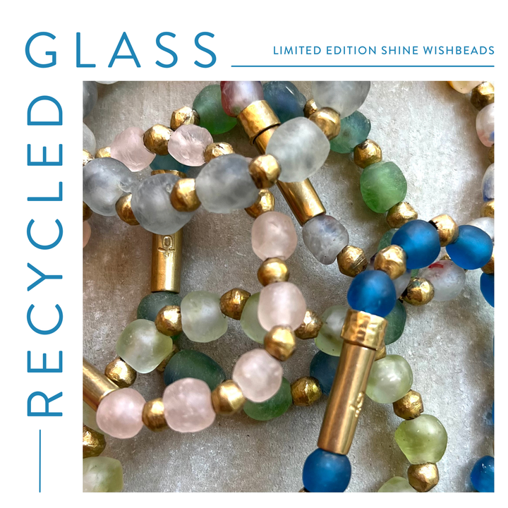 Wishbeads - Recycled Glass Earth Shine Bracelet