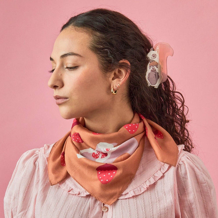 ALBINO SQUIRREL -  Cotton Silk Bandana