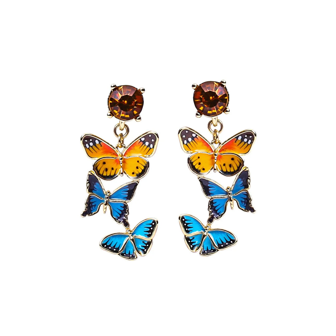 Enamel Butterfly Earrings