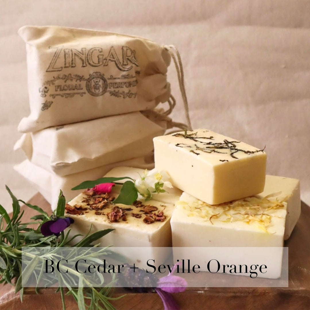 BC Cedar & Seville Orange Goats Milk Soap by Zingaro